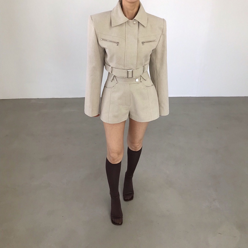 2TWO MOON東大門實拍女士新品休閑職業熱賣人氣夾克短款2TWO MOON夾克圖色1