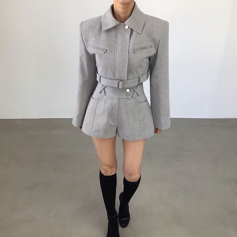 2TWO MOON東大門實拍女士新品休閑職業熱賣人氣夾克短款2TWO MOON夾克圖色2