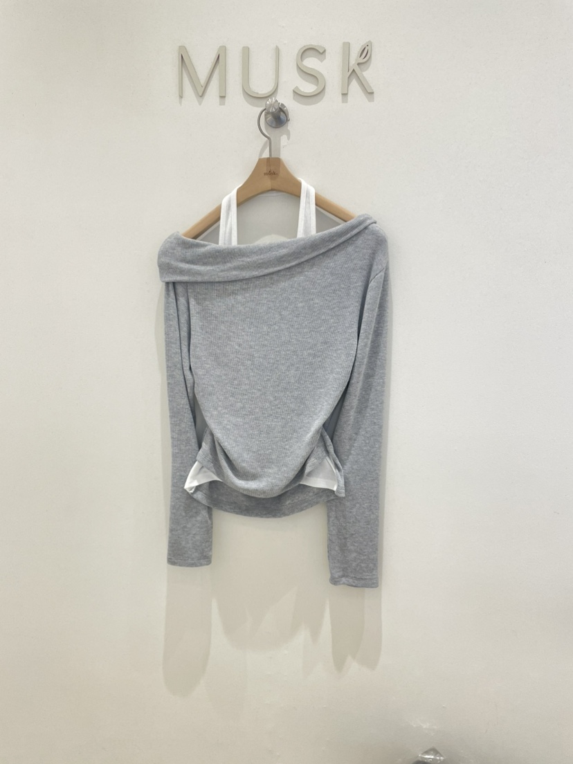 MUSK韓國直郵女士新品熱賣人氣真品休閑推薦時尚職業長袖T恤MUSK長袖T恤圖色1