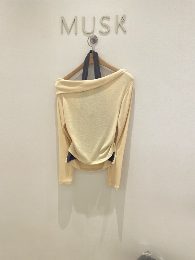 MUSK韓國直郵女士新品熱賣人氣真品休閑推薦時尚職業長袖T恤MUSK長袖T恤圖色2