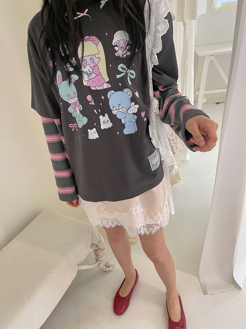 BOUTIQUE-L東大門實拍女士新品時尚26春夏熱賣T恤不含腰帶BOUTIQUE-LT恤