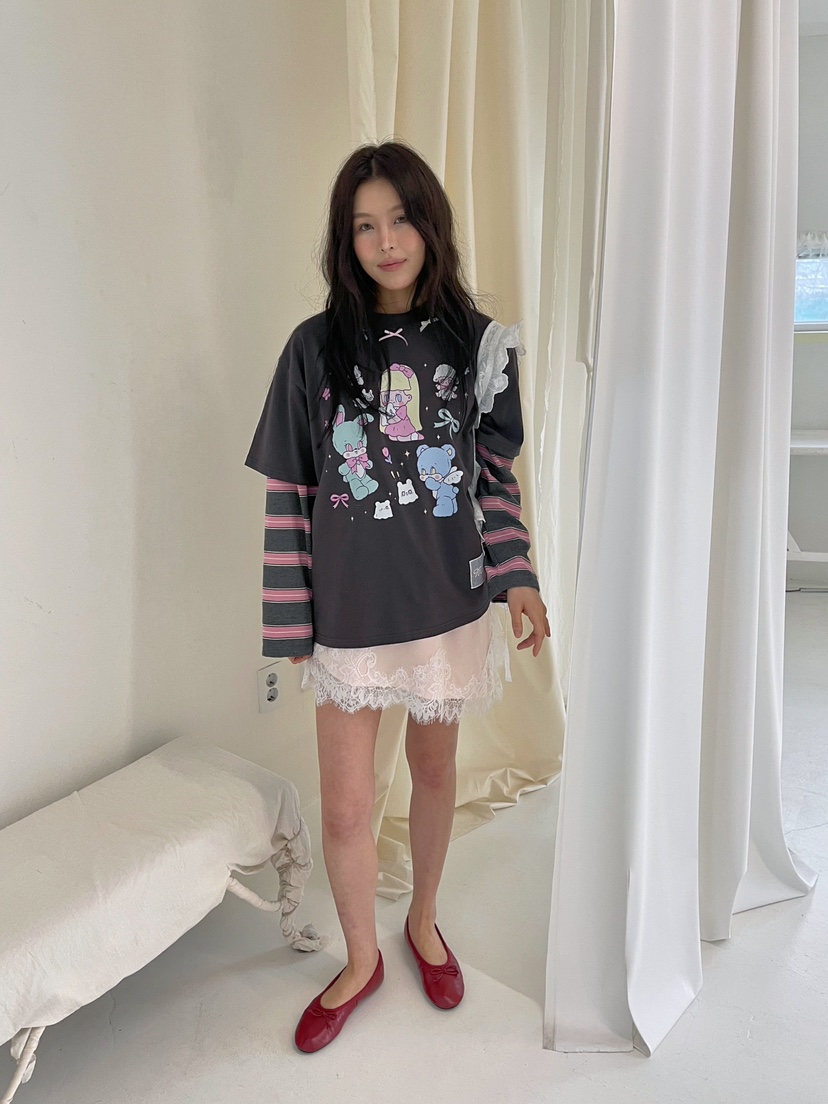 BOUTIQUE-L東大門實拍女士新品時尚26春夏熱賣T恤不含腰帶BOUTIQUE-LT恤