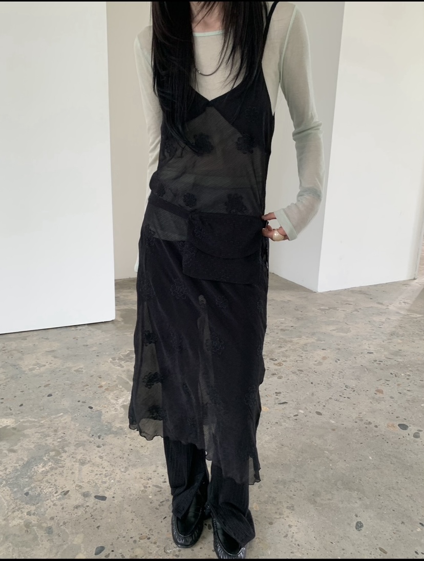 VAARA韓國代購女士新款26春夏時尚職業休閑連衣裙含包腰帶VAARA連衣裙