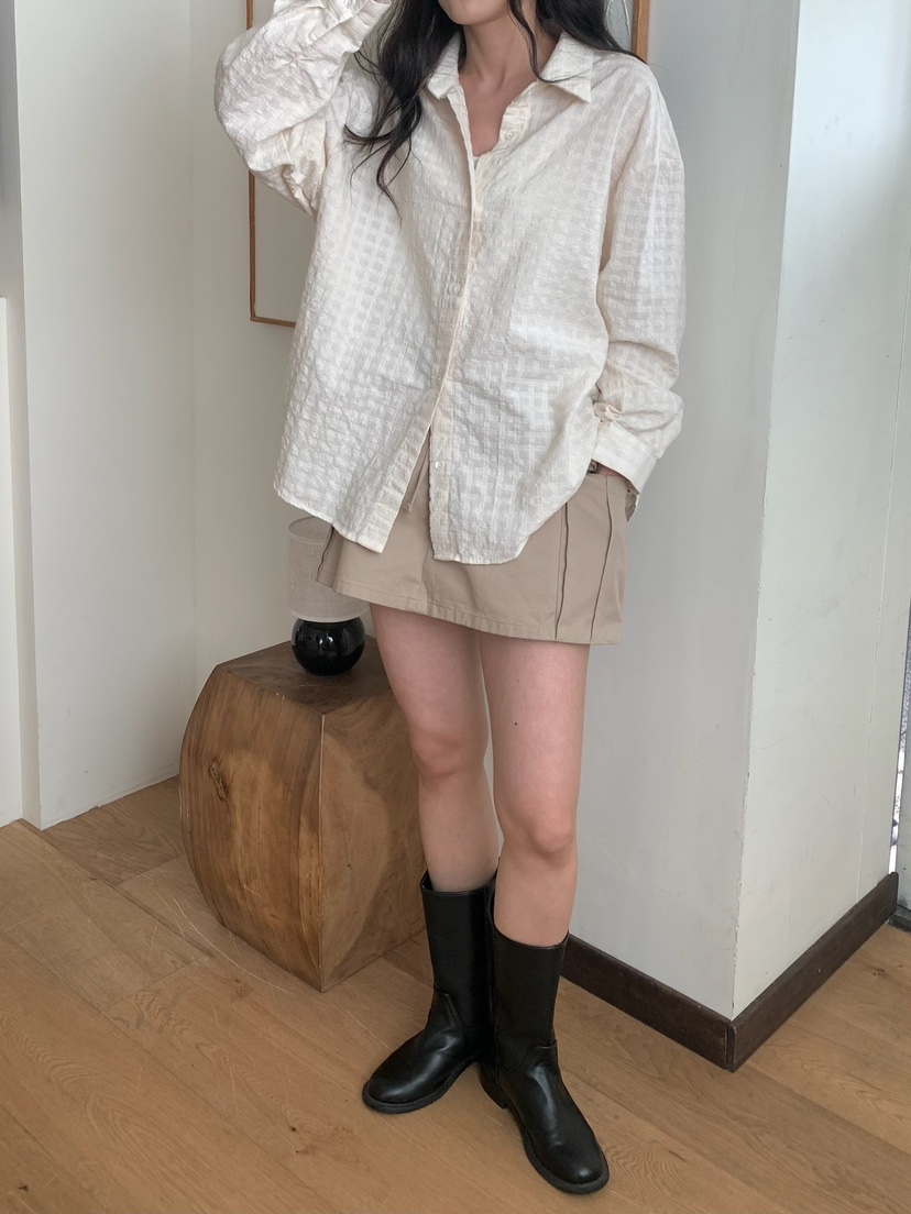 BLEECKER東大門實拍女士新款26春夏人氣職業時尚襯衫蕾絲衫BLEECKER襯衫/蕾絲衫