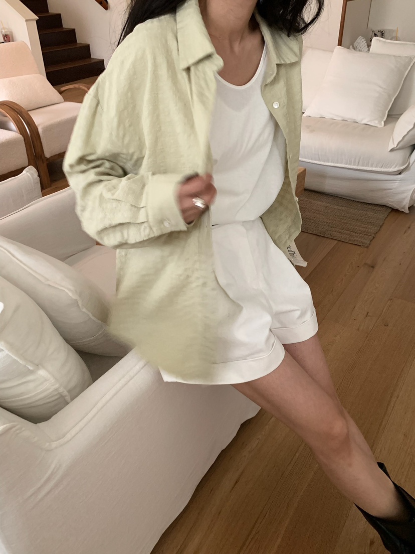 BLEECKER東大門實拍女士新款26春夏人氣職業時尚襯衫蕾絲衫BLEECKER襯衫/蕾絲衫