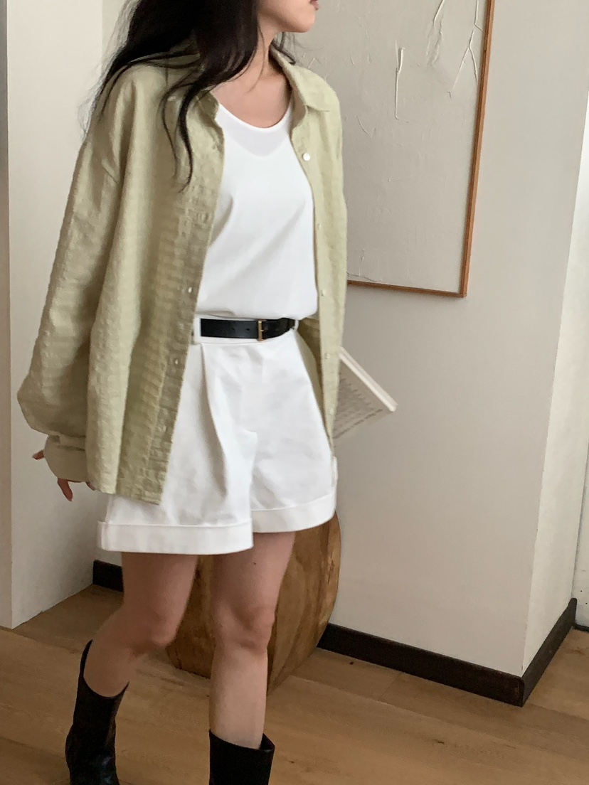 BLEECKER東大門實拍女士新款26春夏人氣職業時尚襯衫蕾絲衫BLEECKER襯衫/蕾絲衫