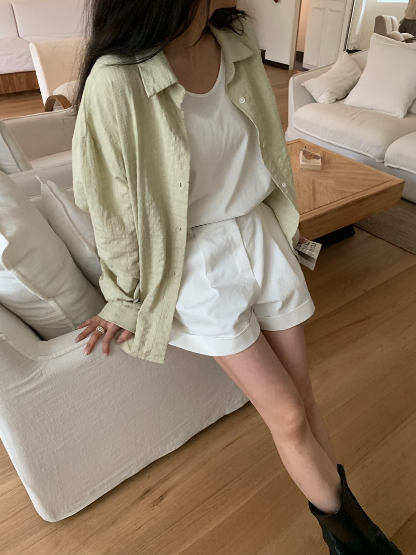 BLEECKER東大門實拍女士新款26春夏人氣職業時尚襯衫蕾絲衫BLEECKER襯衫/蕾絲衫