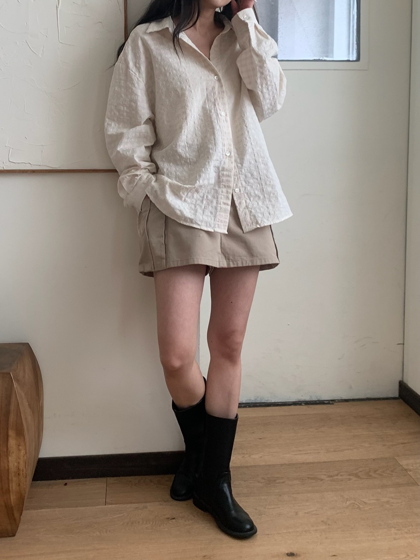 BLEECKER東大門實拍女士新款26春夏人氣職業時尚襯衫蕾絲衫BLEECKER襯衫/蕾絲衫