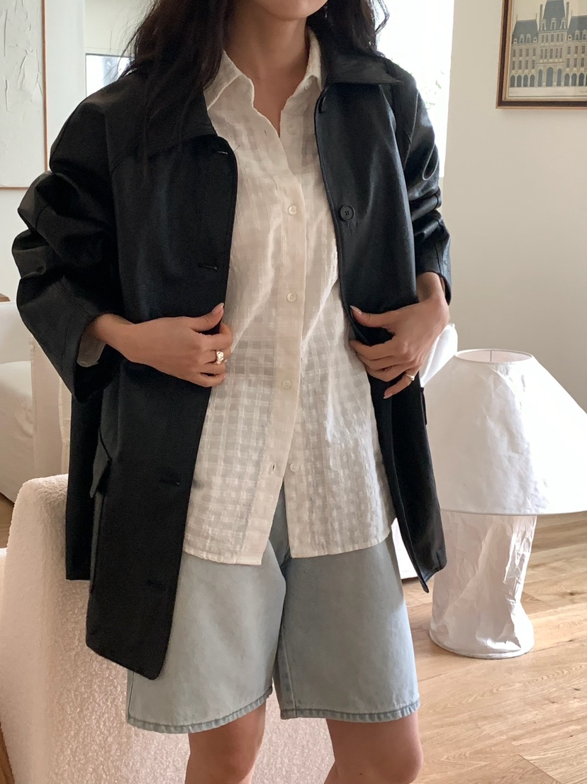 BLEECKER東大門實拍女士新款26春夏人氣職業時尚襯衫蕾絲衫BLEECKER襯衫/蕾絲衫