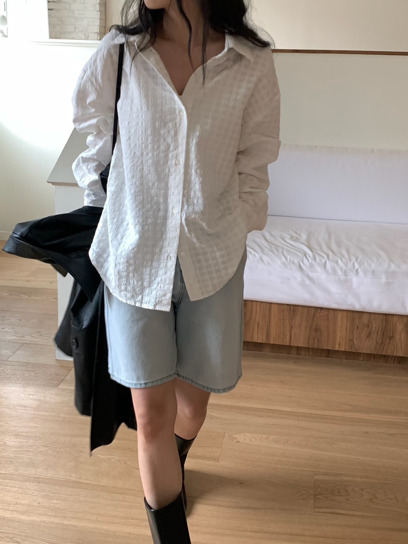 BLEECKER東大門實拍女士新款26春夏人氣職業時尚襯衫蕾絲衫BLEECKER襯衫/蕾絲衫