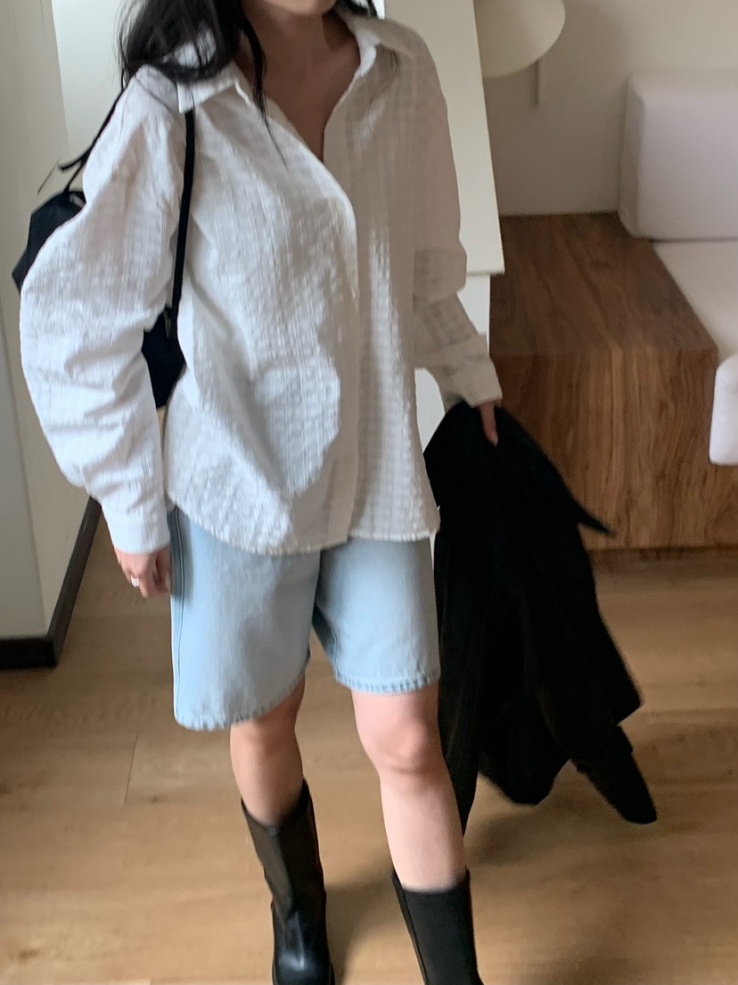 BLEECKER東大門實拍女士新款26春夏人氣職業時尚襯衫蕾絲衫BLEECKER襯衫/蕾絲衫