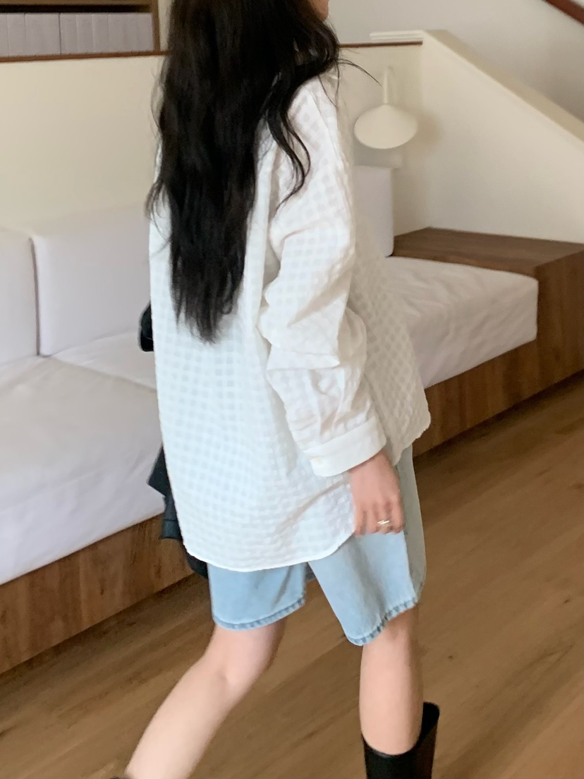 BLEECKER東大門實拍女士新款26春夏人氣職業時尚襯衫蕾絲衫BLEECKER襯衫/蕾絲衫