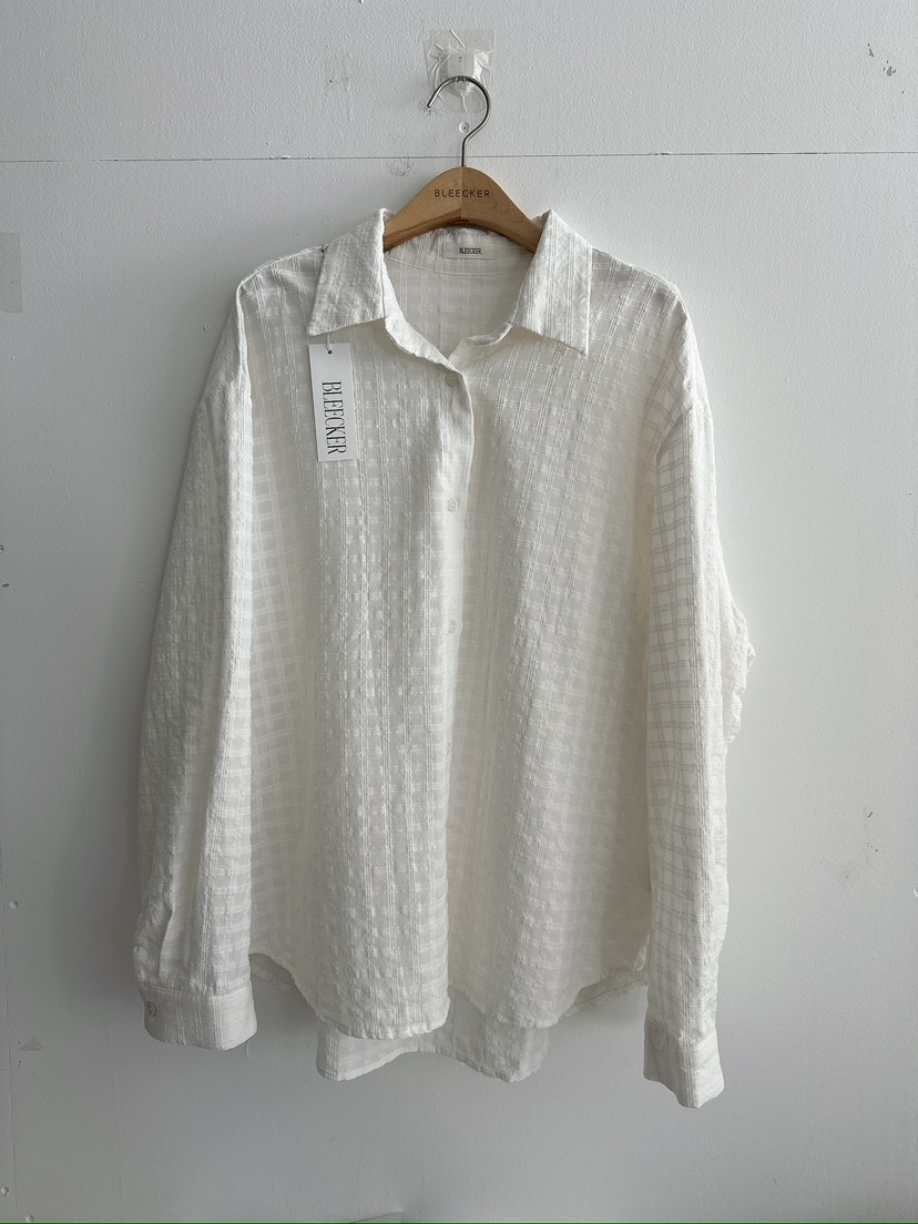 BLEECKER東大門實拍女士新款26春夏人氣職業時尚襯衫蕾絲衫BLEECKER襯衫/蕾絲衫圖色1