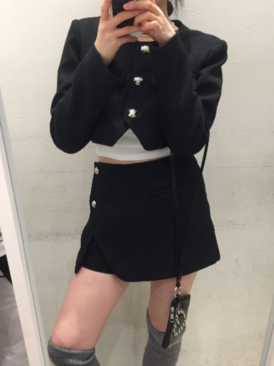 mars東大門代購女士新款休閑人氣26春夏熱賣時尚裙褲粗花呢mars裙褲