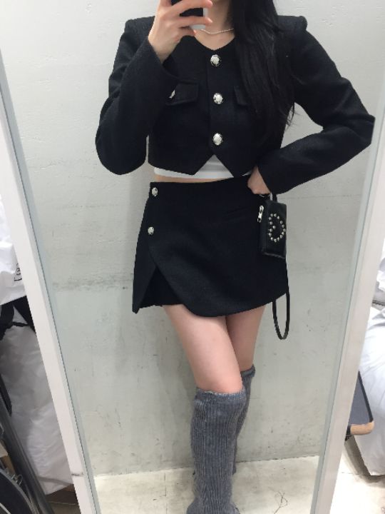 mars東大門代購女士新款休閑人氣26春夏熱賣時尚裙褲粗花呢mars裙褲