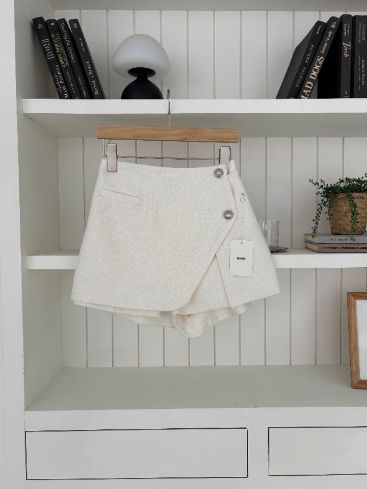 mars東大門代購女士新款休閑人氣26春夏熱賣時尚裙褲粗花呢mars裙褲圖色1