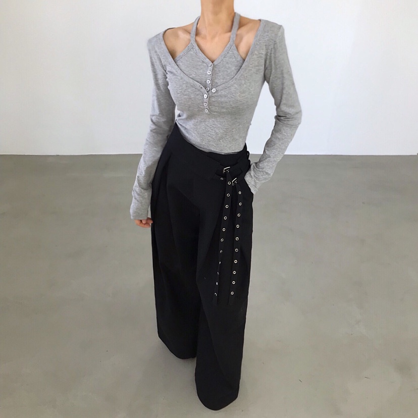 2TWO MOON東大門代購女士新款推薦休閑時尚人氣熱賣長袖T恤2TWO MOON長袖T恤