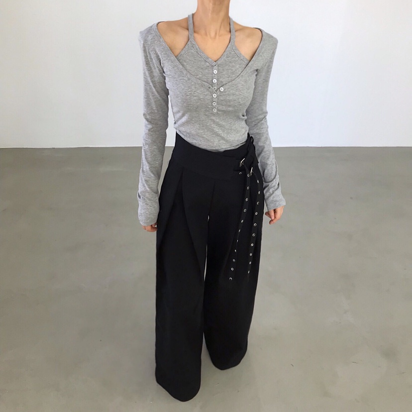 2TWO MOON東大門代購女士新款推薦休閑時尚人氣熱賣長袖T恤2TWO MOON長袖T恤