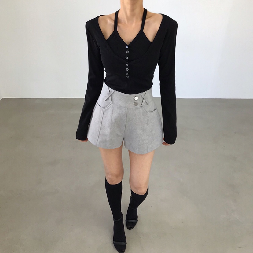 2TWO MOON東大門代購女士新款推薦休閑時尚人氣熱賣長袖T恤2TWO MOON長袖T恤圖色2