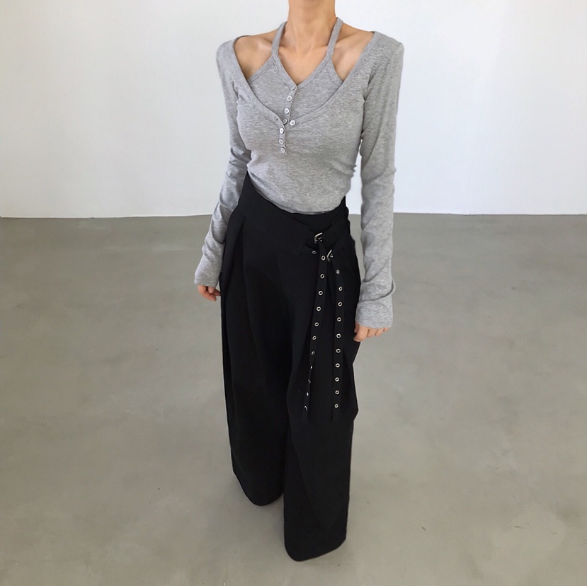 2TWO MOON東大門代購女士新款推薦休閑時尚人氣熱賣長袖T恤2TWO MOON長袖T恤圖色3