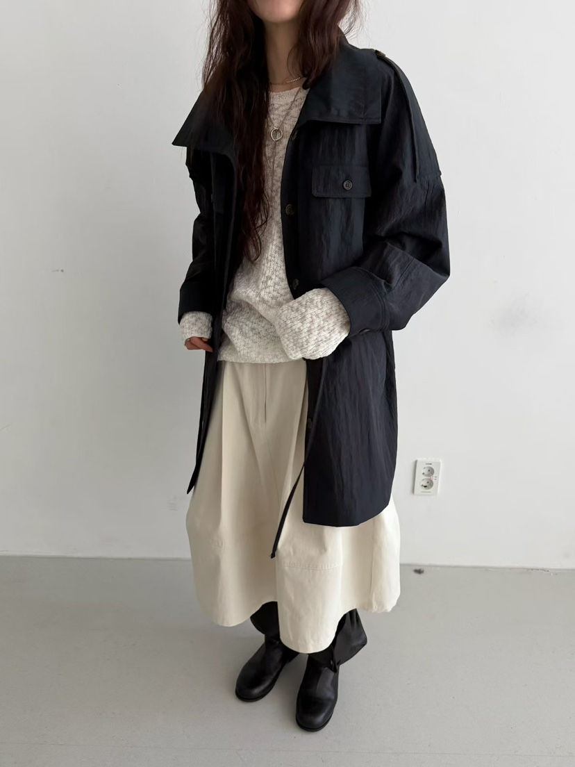 MINIMUZE東大門代購女裝新品推薦26春夏真品職業長款風衣MINIMUZE長款風衣