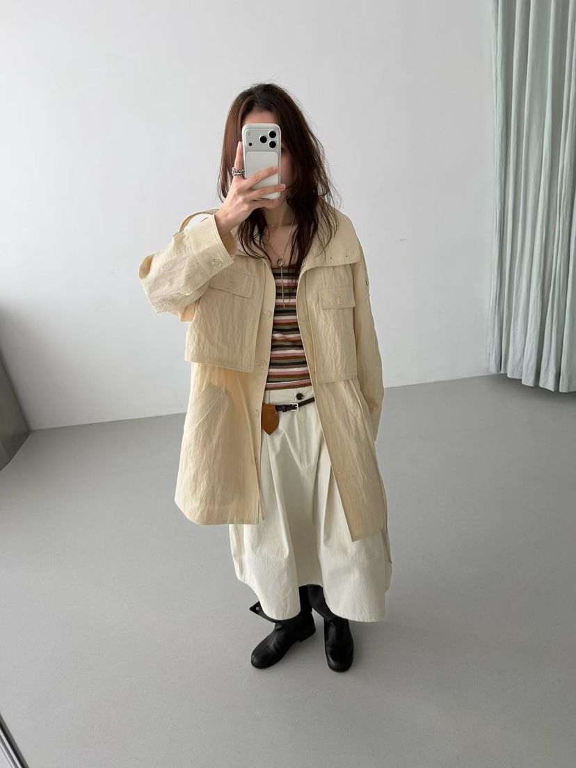 MINIMUZE東大門代購女裝新品推薦26春夏真品職業長款風衣MINIMUZE長款風衣