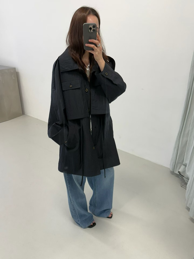 MINIMUZE東大門代購女裝新品推薦26春夏真品職業長款風衣MINIMUZE長款風衣