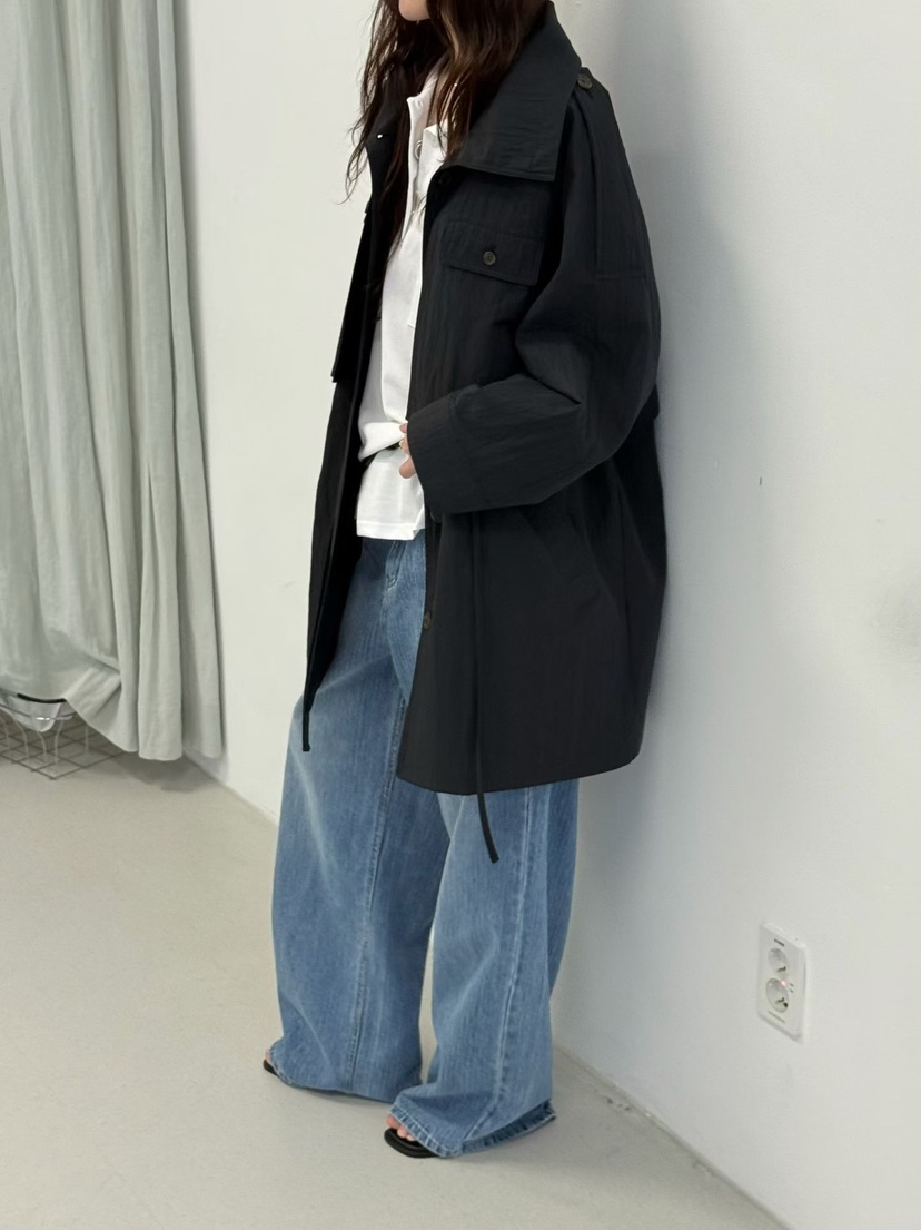 MINIMUZE東大門代購女裝新品推薦26春夏真品職業長款風衣MINIMUZE長款風衣