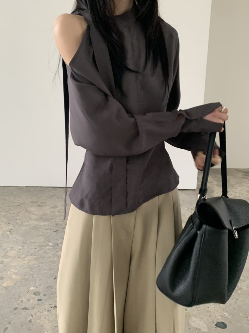 VAARA東大門代購女裝新品真品休閑26春夏職業襯衫蕾絲衫圍巾VAARA襯衫/蕾絲衫