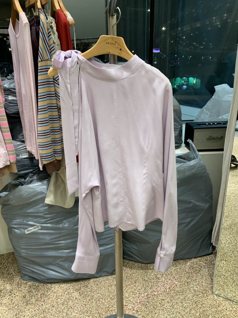 VAARA東大門代購女裝新品真品休閑26春夏職業襯衫蕾絲衫圍巾VAARA襯衫/蕾絲衫圖色1