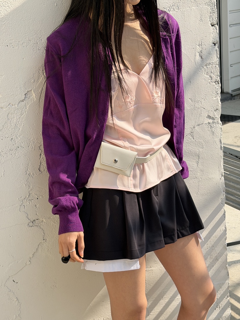 MURMUR韓國代購女士新款時尚26春夏職業吊帶背心刺繡緞面MURMUR吊帶/背心