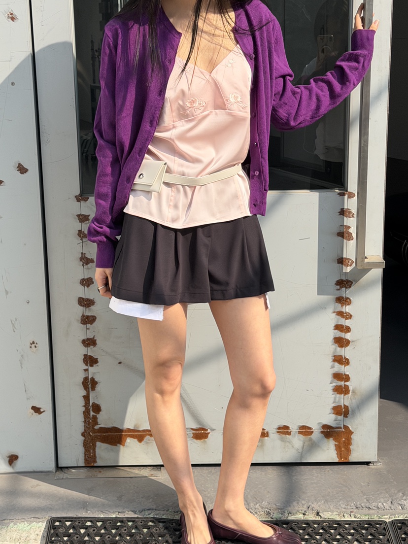 MURMUR韓國代購女士新款時尚26春夏職業吊帶背心刺繡緞面MURMUR吊帶/背心