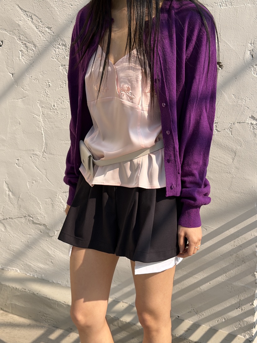 MURMUR韓國代購女士新款時尚26春夏職業吊帶背心刺繡緞面MURMUR吊帶/背心