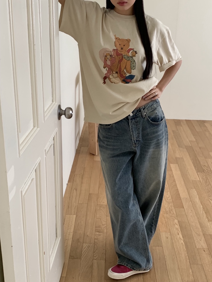 SUNDER MARKET韓國直郵女裝新款時尚26春夏推薦T恤不含內搭SUNDER MARKETT恤圖色2