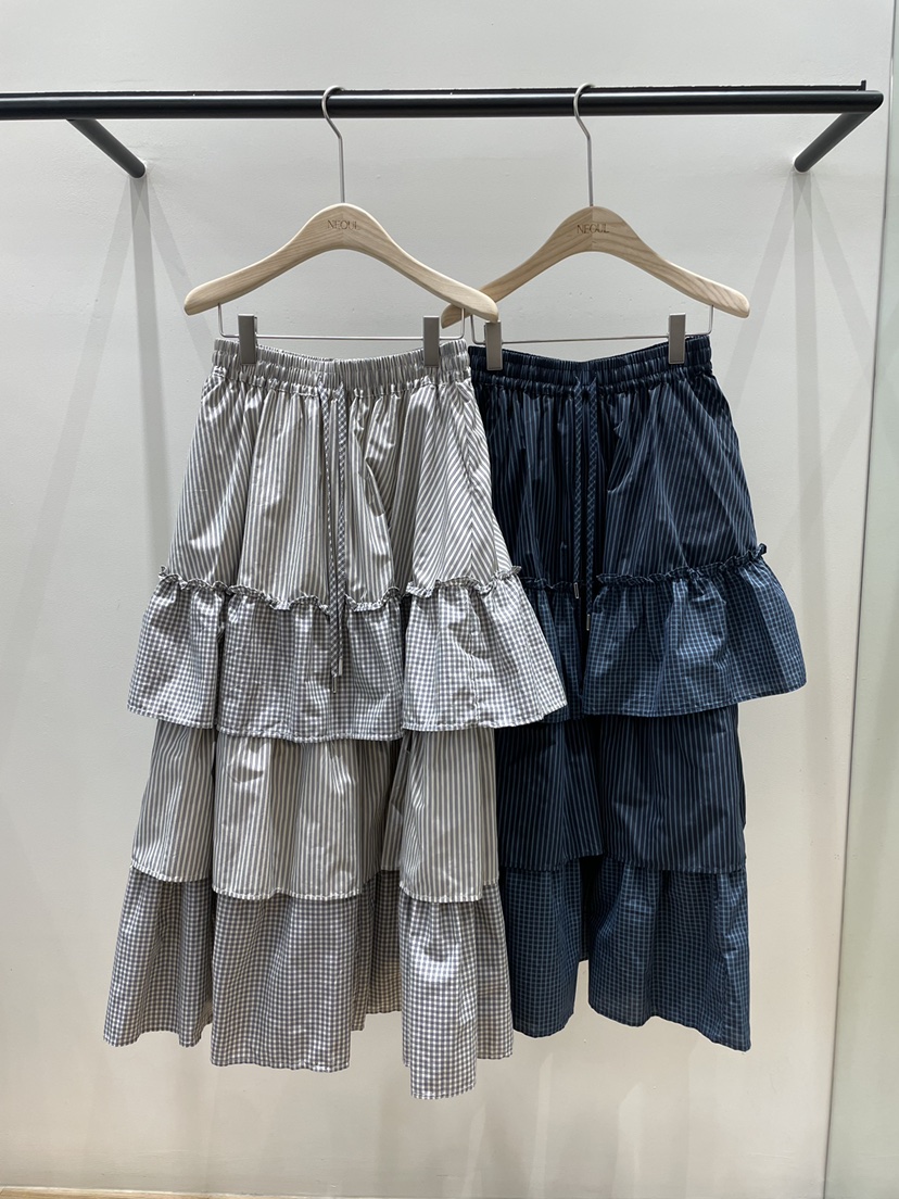 NEOUL韓國直郵女士新款熱賣26春夏時尚休閑推薦職業真品長裙NEOUL/ahin雙領標簽長裙