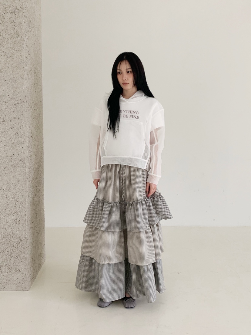 NEOUL韓國直郵女士新款熱賣26春夏時尚休閑推薦職業真品長裙NEOUL/ahin雙領標簽長裙