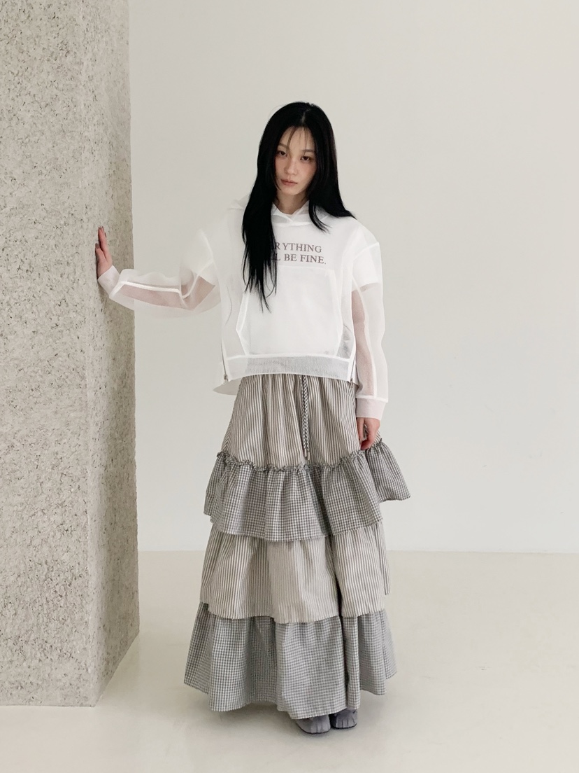 NEOUL韓國直郵女士新款熱賣26春夏時尚休閑推薦職業真品長裙NEOUL/ahin雙領標簽長裙