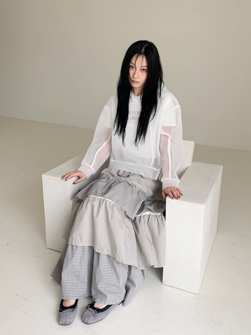 NEOUL韓國直郵女士新款熱賣26春夏時尚休閑推薦職業真品長裙NEOUL/ahin雙領標簽長裙