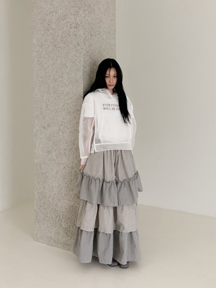 NEOUL韓國直郵女士新款熱賣26春夏時尚休閑推薦職業真品長裙NEOUL/ahin雙領標簽長裙