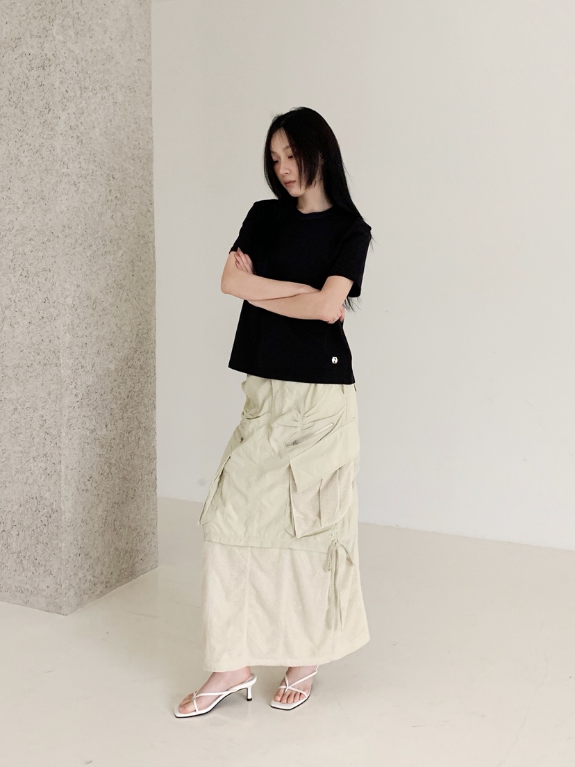 NEOUL東大門代購女士新款時尚職業熱賣推薦休閑26春夏T恤NEOUL/ahin雙領標簽T恤