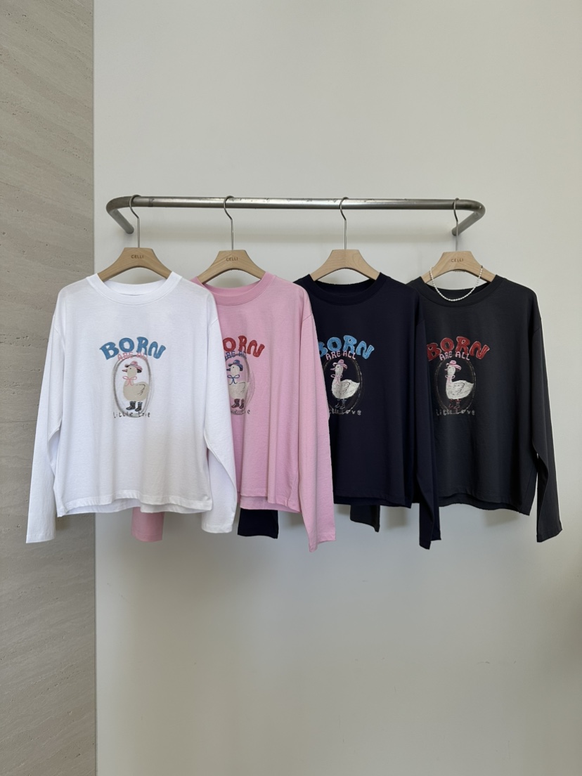 CELLI東大門代購女裝新品熱賣職業人氣真品休閑長袖T恤鴨CELLI長袖T恤