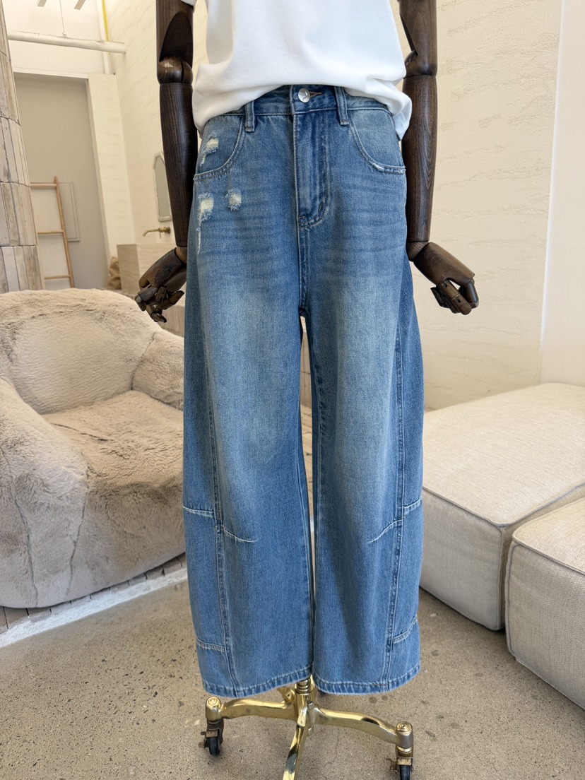 LAUNDRY韓國直郵女裝新品時尚熱賣真品26春夏人氣牛仔褲鏤空LAUNDRY牛仔褲