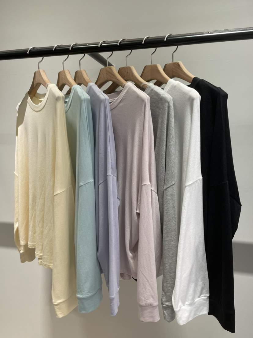 ORMORE韓國代購女裝新品人氣休閑職業推薦26春夏時尚長袖T恤ORMORE長袖T恤