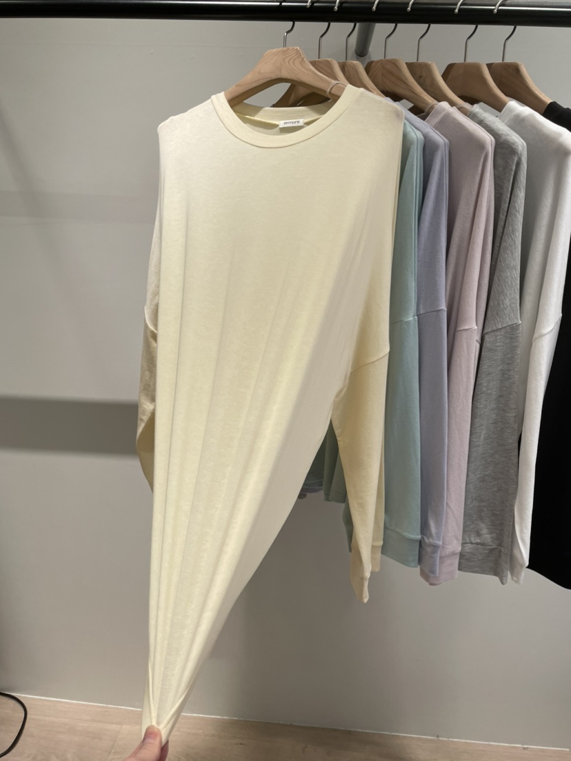 ORMORE韓國代購女裝新品人氣休閑職業推薦26春夏時尚長袖T恤ORMORE長袖T恤