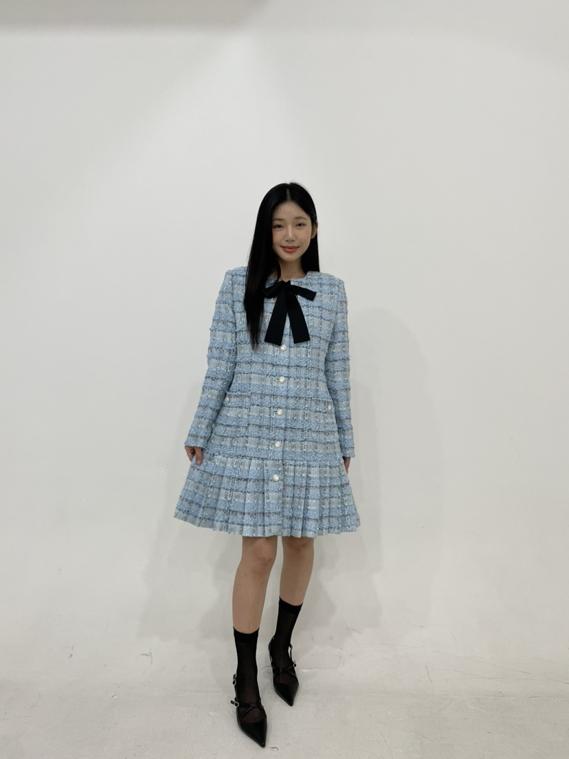 NAPKIN東大門實拍女士新品真品推薦時尚休閑連衣裙粗花呢NAPKIN連衣裙圖色1