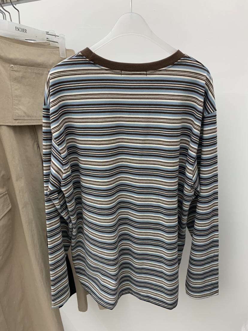 ESCHER韓國直郵女士新品休閑26春夏時尚真品人氣長袖T恤刺繡ESCHER長袖T恤