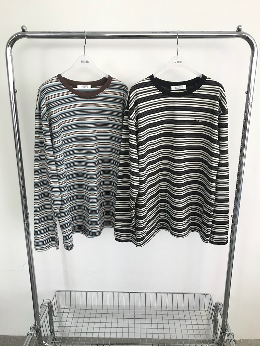 ESCHER韓國直郵女士新品休閑26春夏時尚真品人氣長袖T恤刺繡ESCHER長袖T恤