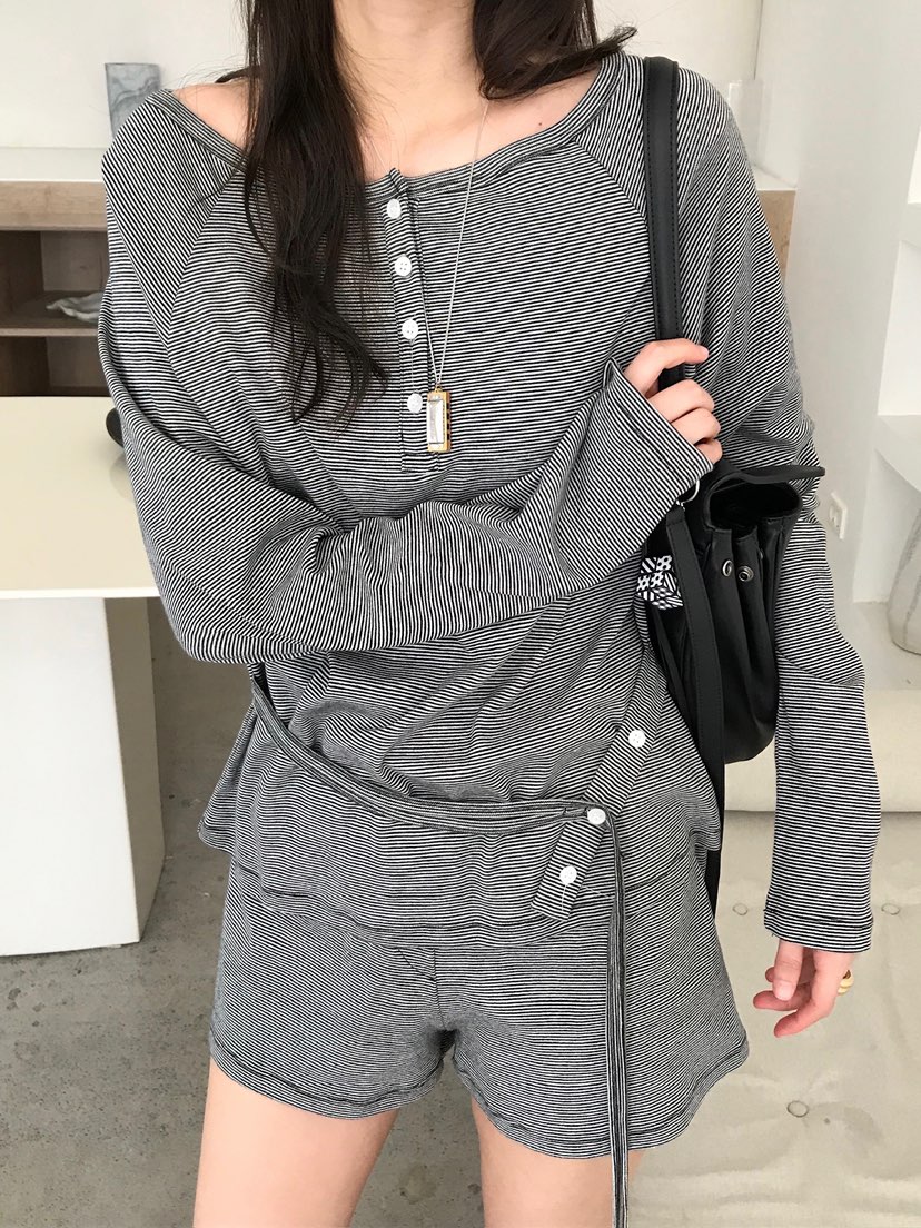 ESCHER東大門實拍女士新品熱賣休閑真品26春夏職業長袖T恤ESCHER長袖T恤