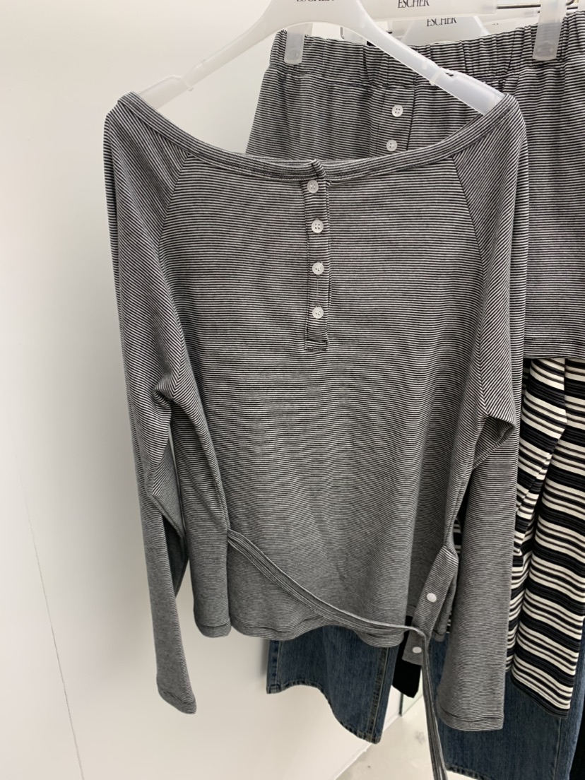 ESCHER東大門實拍女士新品熱賣休閑真品26春夏職業長袖T恤ESCHER長袖T恤圖色2