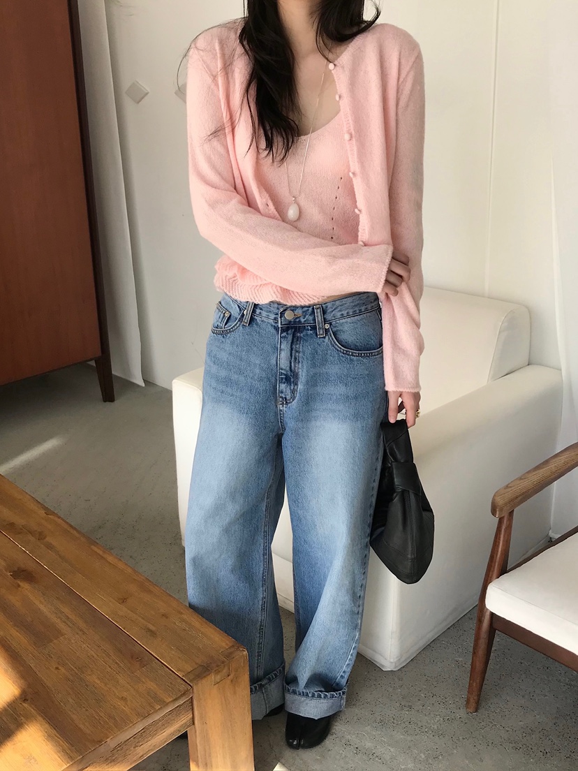 ESCHER東大門代購女士新品熱賣休閑人氣針織衫奶油色羊毛衫ESCHER針織衫